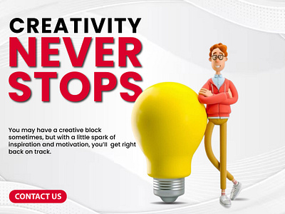 Creativity Never Stops apparel branding creativity never stops design energy graphic design illustration logo merch ui vector