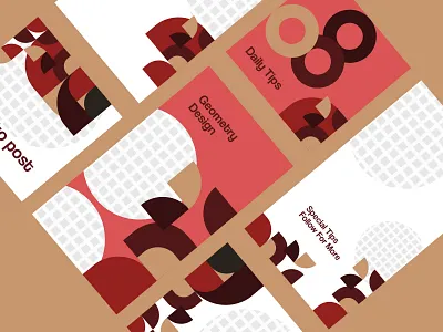 Social media branding kit | Geometric layout retro