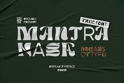 Mantranaga - Free Display Typeface 36daysoftype branding display font free free font freebie logo mixed font strange type typeface unique weird
