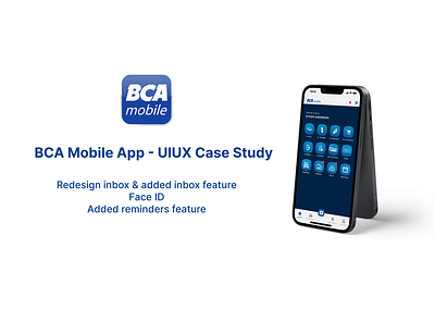 BCA Mobile - UI UX Case Study banking bca bca mobile blue case study inbox mobile banking redesign ui uiux ux