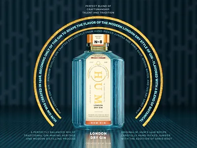 Dry Gin Label Design & 3D Visualization 3d modeling adobe illustrator blender 3d branding cycles render gin label graphic design label design labels visualization