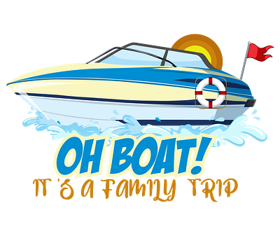 Boat graphic design holidays logo