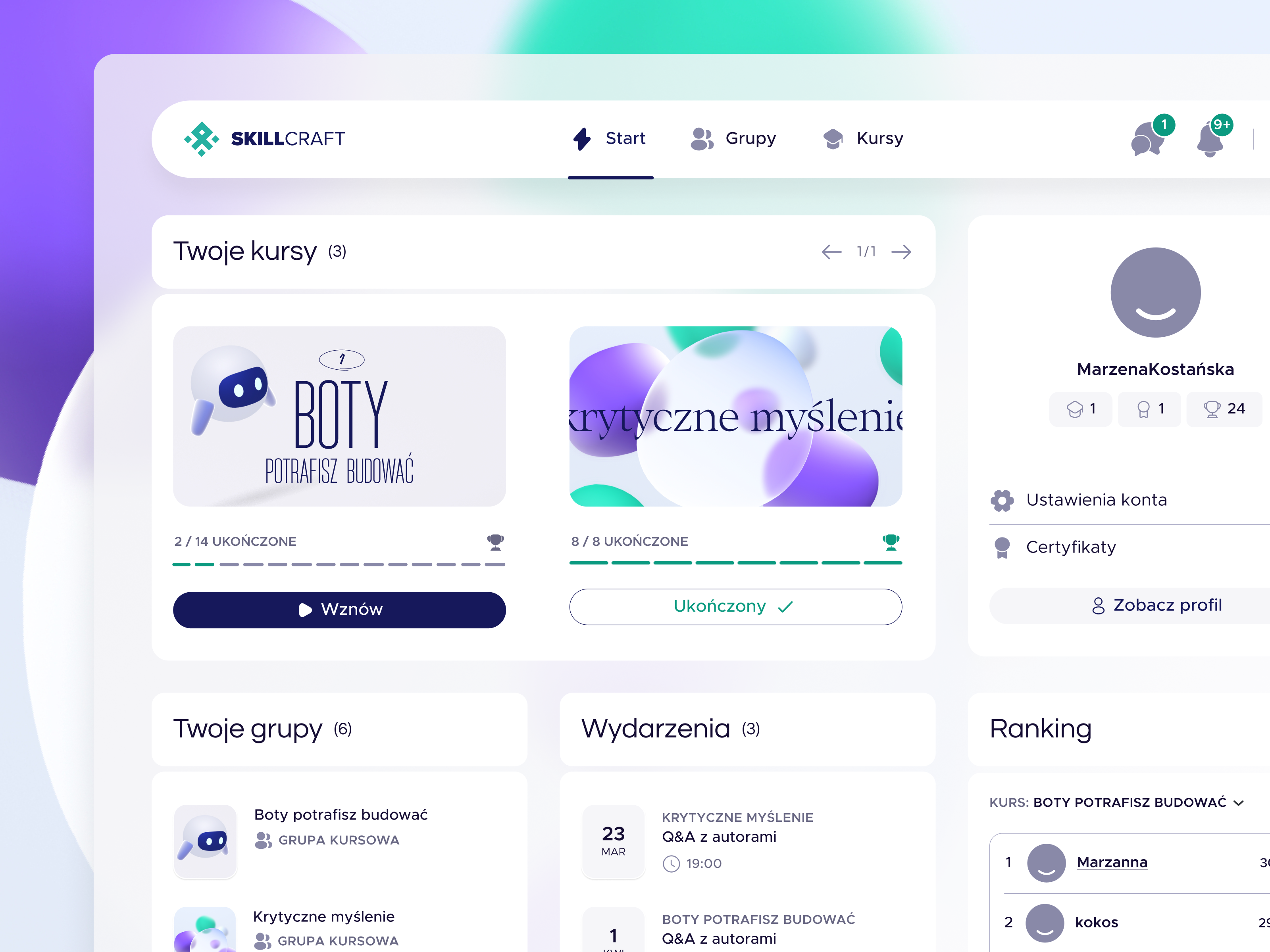 E-learning app app clean design e learning ui wcag web