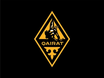 Qairat Football Club almaty basketball crest ethnic football futsal gridiron hockey illustration kairat kazakh logotype qazaq rhombus soccer sports sports club sports design warrior yellow