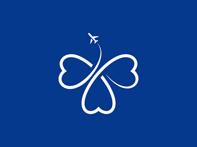 Butterfly + Plane logo branding butterfly plane logo creative logo design logo design logo inspiration logo mark minimal logo