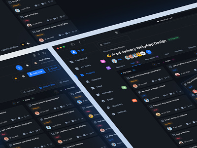 Project Task Kanban View - Dark UI dark ui figma design kanban view dark ui project details project management project management ui design task boar dark ui task board task board view task details task kanban view task list task list view ui ui design ux