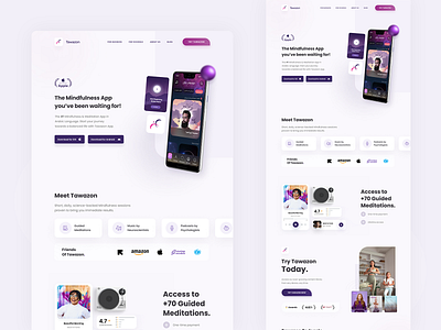 Tawazon App Landing Page landing page mobile app