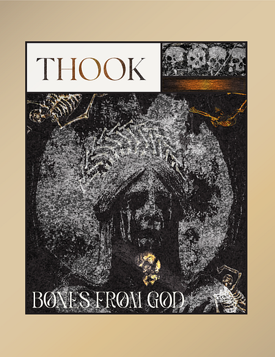 Album Concept: THOOK - BONES FROM GOD album album art album cover album cover art album design bones bones from god branding collage fan art gradients illustration music music art photoshop producer thook weeping angel