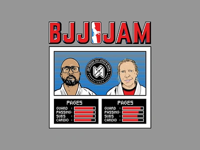 BJJ JAM bjj illustration jiu jitsu retro video games