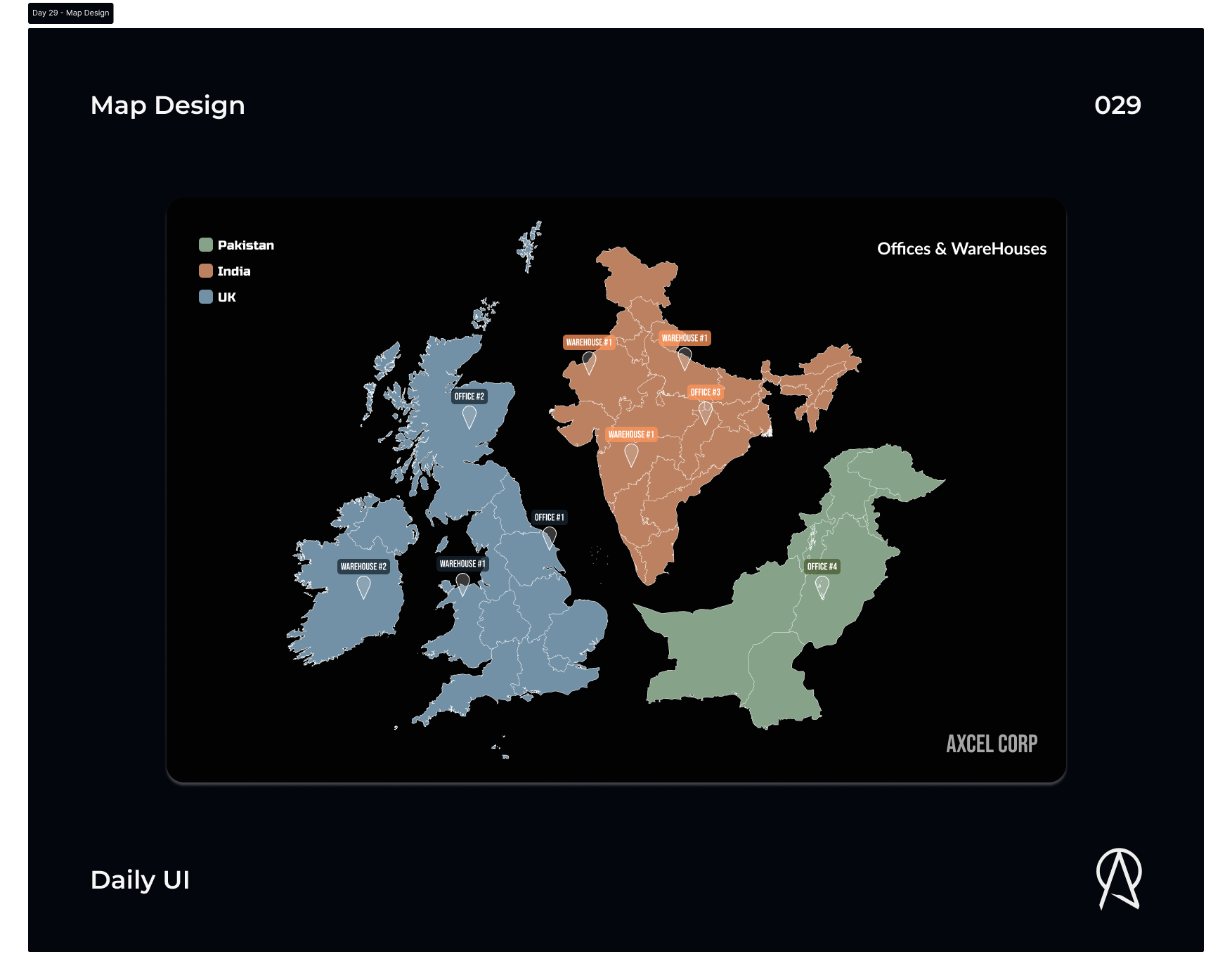 Daily UI - Map Design app branding design illustration legend logo map map design minimal pins typogaphy ui ui design uxdesign