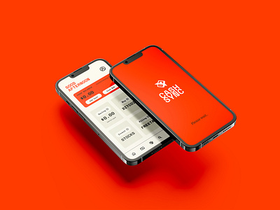 Cash Sync app cash cover design finance home homepage mockup red ui uxui webdesign