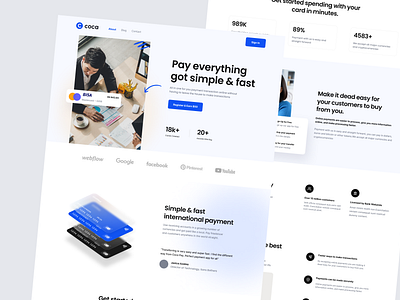 FinTech Landing Page best fintech design best landing page best page ever figma fintech fintech web landing page superior quality trending ui uiux user experience user interface ux