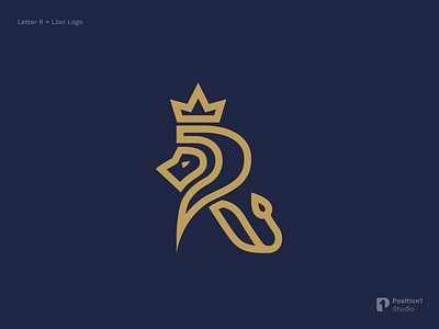 Logo Design for R + Lion branding graphic design logo vector