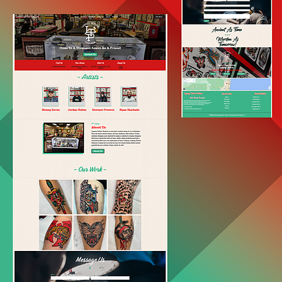 Legacy Tattoo Parlour branding design graphic design logo ui web design webdesign website design wordpress