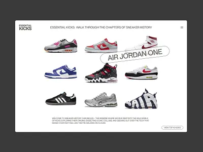 Essential Kicks - Home Concept branding design graphic design grid minimal sneakers ui ux web