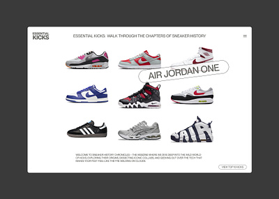 Essential Kicks - Home Concept branding design graphic design grid minimal sneakers ui ux web