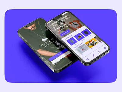 TradeTrove app bright color e commerce hero hype shopping shopping app ui