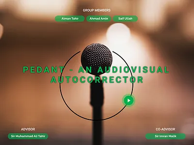 Pedant - An Audio Visual Auto Corrector 3d animation branding design graphic design illustration logo motion graphics ui vector