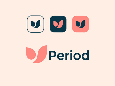 Period Logo app branding clean concept design flat graphic design icon illustration logo minimal minimalist typography ui ux vector web