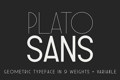 Plato Sans - Geometric Display Font display font plato sans