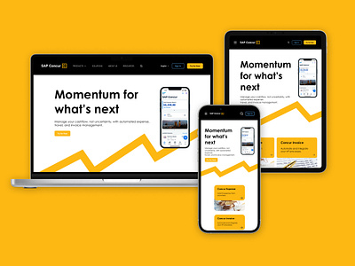 Landing page Adaptive design - SAP Concur adaptive adaptive design cashflow company profile desktop finance landing page mobile tablet travel ui ux web