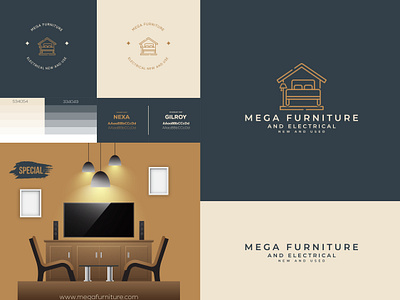 Furniture Logo Brand Identity brand identity branding furniture logo graphic design line art logo logo design minimal logo modrenllogo