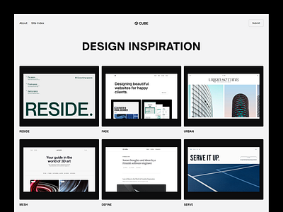 Cube - Inspiration Directory Webflow Template design directory design inspiration directory webflow directory template webflow template