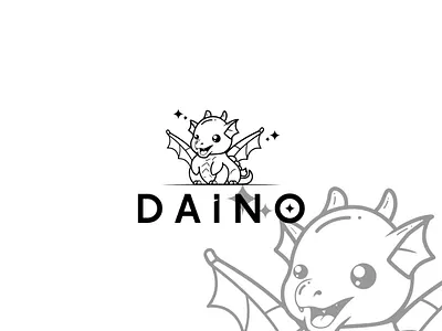 Mordern Logo branding child cutee daino graphic design logo minimilistic mordern