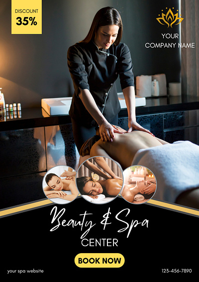 relax & revive Beauty & Spa Center branding graphic design logo motion graphics ui