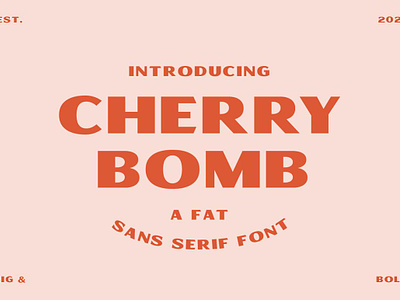 Cherry Bomb - Wide Sans Serif big font bold font bomb cherry cherry bomb extended font the routine creative wide font wide sans serif