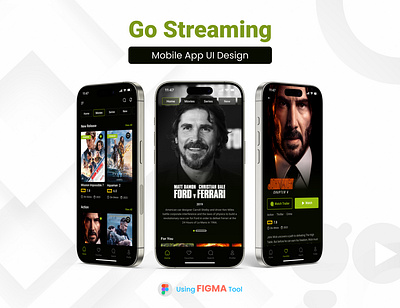 GO Streaming Mobile App UI Design figma mobile app ott product design streaming app uiux user experience user experience design user interface user interface design