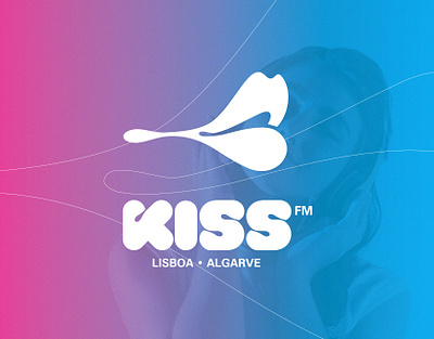 KISS FM branding design graphic design illustration logo typography vector