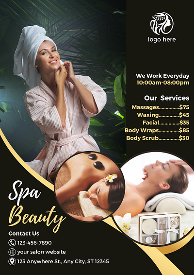 relax & revive Beauty & Spa branding graphic design logo motion graphics ui