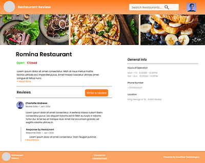 Restaurant Review design details figma food home illustration restaurant review ui ux