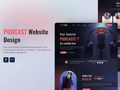 Podcast Landing Page Design advertising dark podcast website design landing page landing page design music music landing page music podcast music website podcast podcast landing page podcast website podcast website design website website design