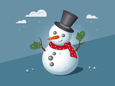 Snowman. Illustration. branding design graphic design illustration logo vector