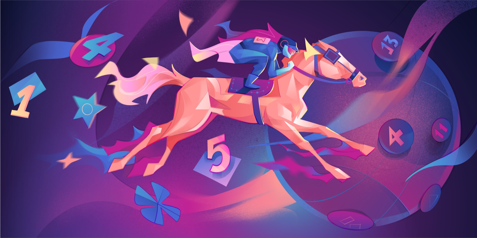 Playing with the Luck | Part 2/3 betting betting online bright galaxy cosmos illustration lucky guy online gaming scifi illustration sport betting