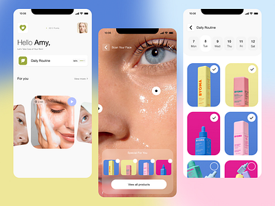 Self-care app design ui