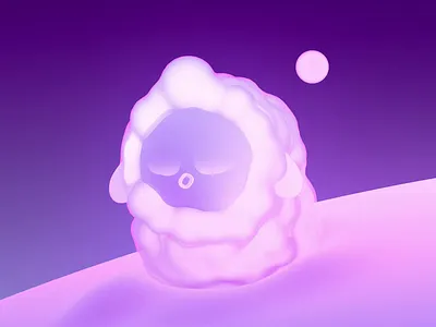 Baby Sheep 3d 3d character 3d illustration animation baby blender c4d character design cute snow