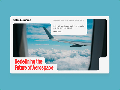 Collins Aerospace – Hero Section Redesign Concept design herosection ui webdesign website