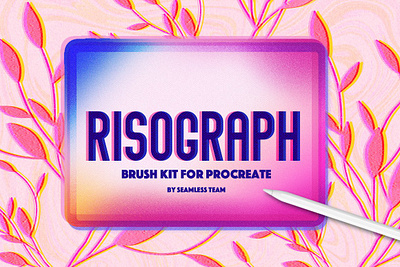 Risograph brush set for Procreate print style procreate procreate brushes procreate texture riso risograph texture brushes