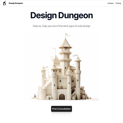 Design Dungeon Web Design Company Hero Section/Nav Header 3d branding design graphic design illustration logo ui ux vector