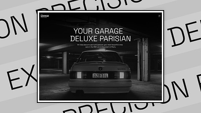 The Garage From Paris - Landing Page car garage homepage landingpage parking ui