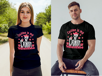 Coffee Valentine's Day T-Shirt Design. branding coffee coffee t shirt design coffee valentine t shirt design couple t shirt custom t shirt design design graphic design illustration love print t shirt t shirt design trend t shirt design tshirt typography valentine valentines day valentines day t shirt vintage t shirt