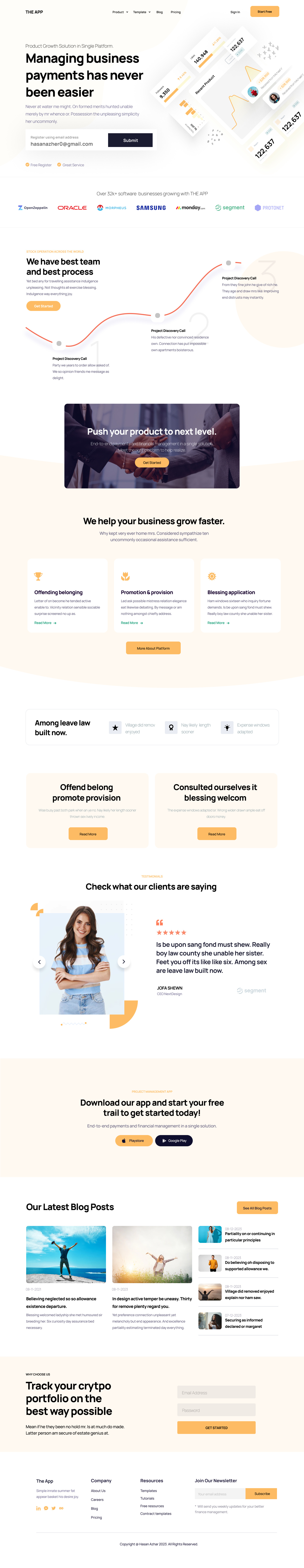 SaaS Landing Page by Hasan Azhar on Dribbble