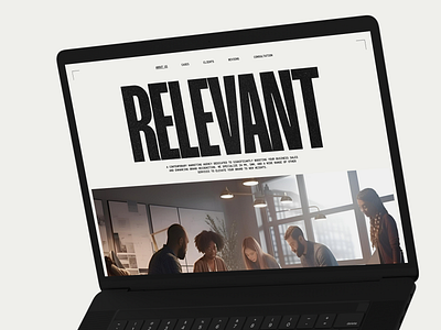 Relevant - marketing agency website design landing page marketing marketing agency minimalism modern photo relevant site tech typography ui ux web design webdesign website