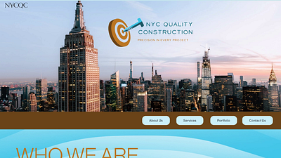 NYCQC Landing Page graphic design ui