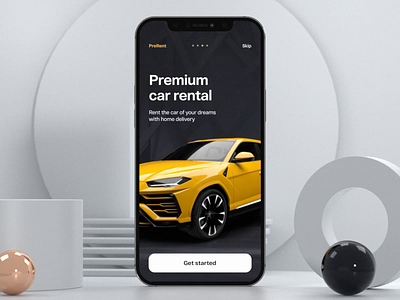 Car Rental App Animation 3d animation app branding command design graphic design inspire inspire command logo motion graphics