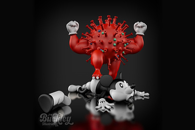 Look Who's Back! 3d 3d art art biological weapon c4d character design china covid 19 editorial editorial illustration illustration illustrator mickey mouse news render science steamboat willie x p2v xi jinping 习近平