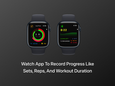 Watch app to Record Workout Progress apple design design design challenge ui challenge ui design visual design watch design watchos workout workout tracker